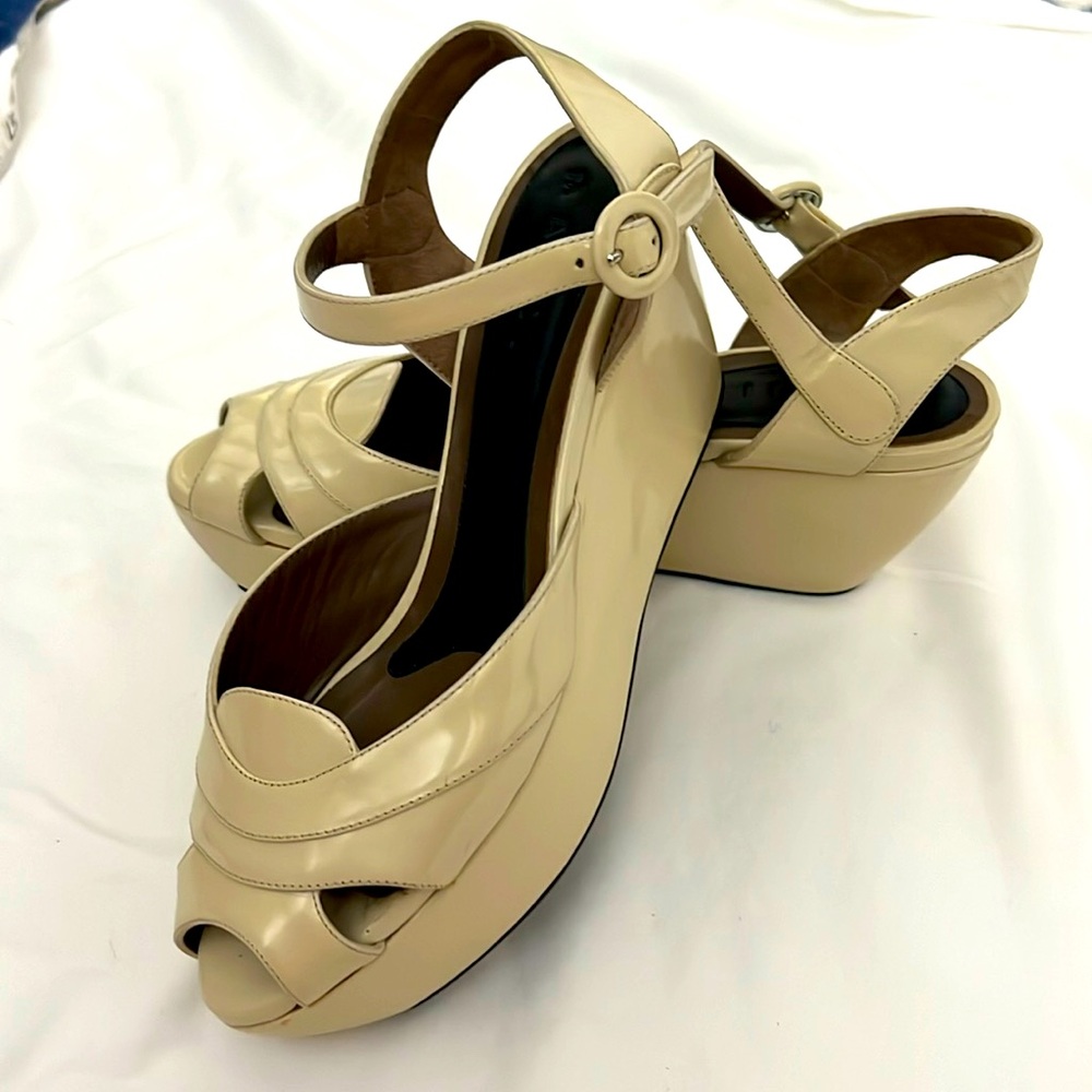 Marni Cream Platform Sandals